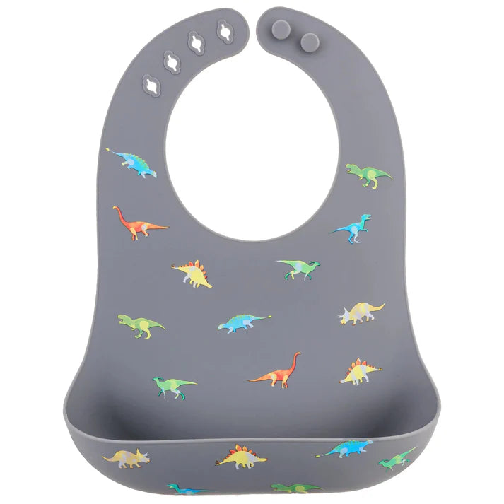 Stephen Joseph All Over Print Silicone Bib (Available in 6 different designs)