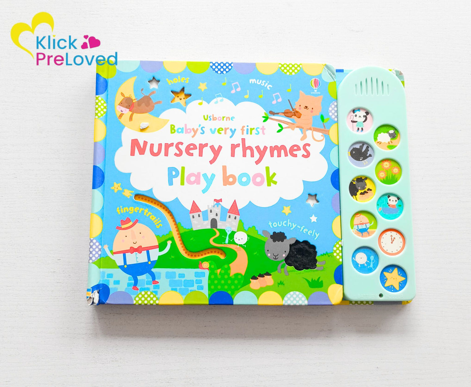 PreLoved Usborne Baby's Very First Nursery Rhymes Play Book (Gently Used)