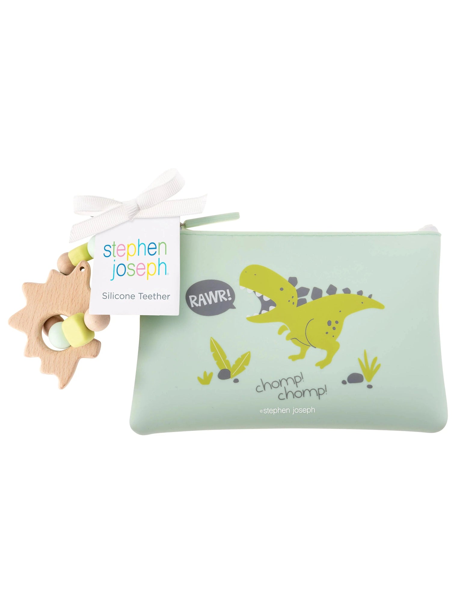 Stephen Joseph Silicone Teether with Pouch (Available in 4 different designs)