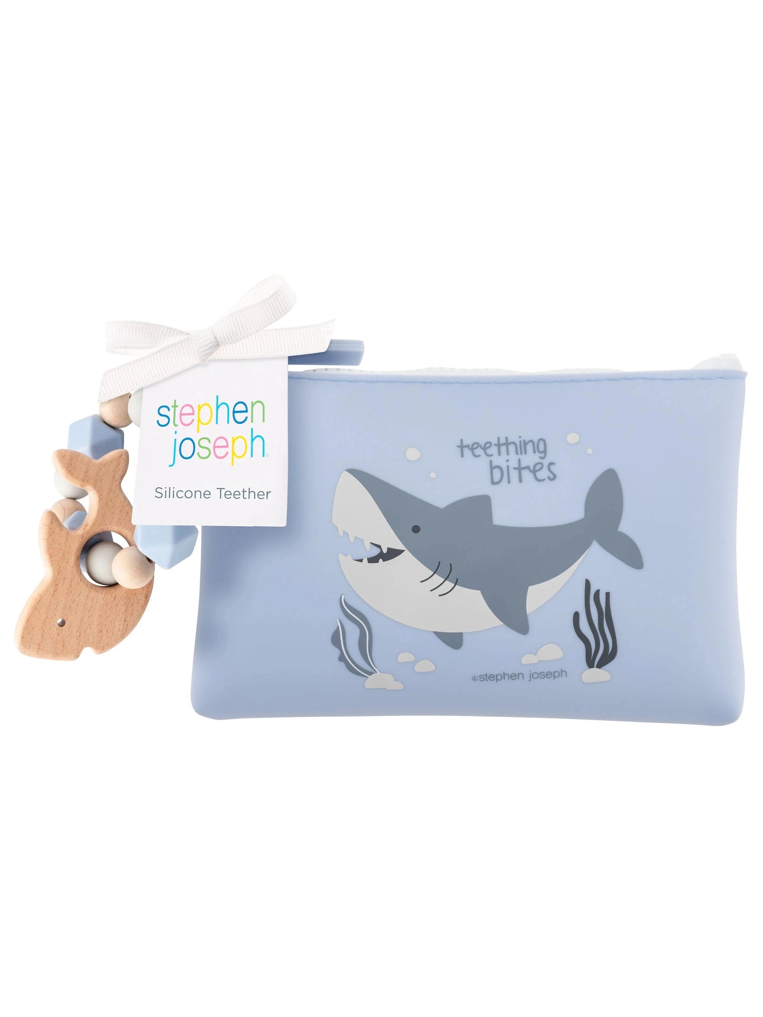 Stephen Joseph Silicone Teether with Pouch (Available in 4 different designs)