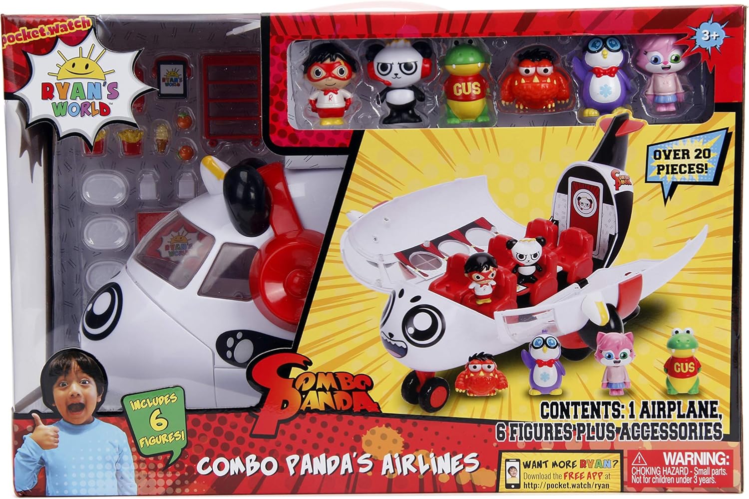 Ryan's World Combo Panda Airplane Set
