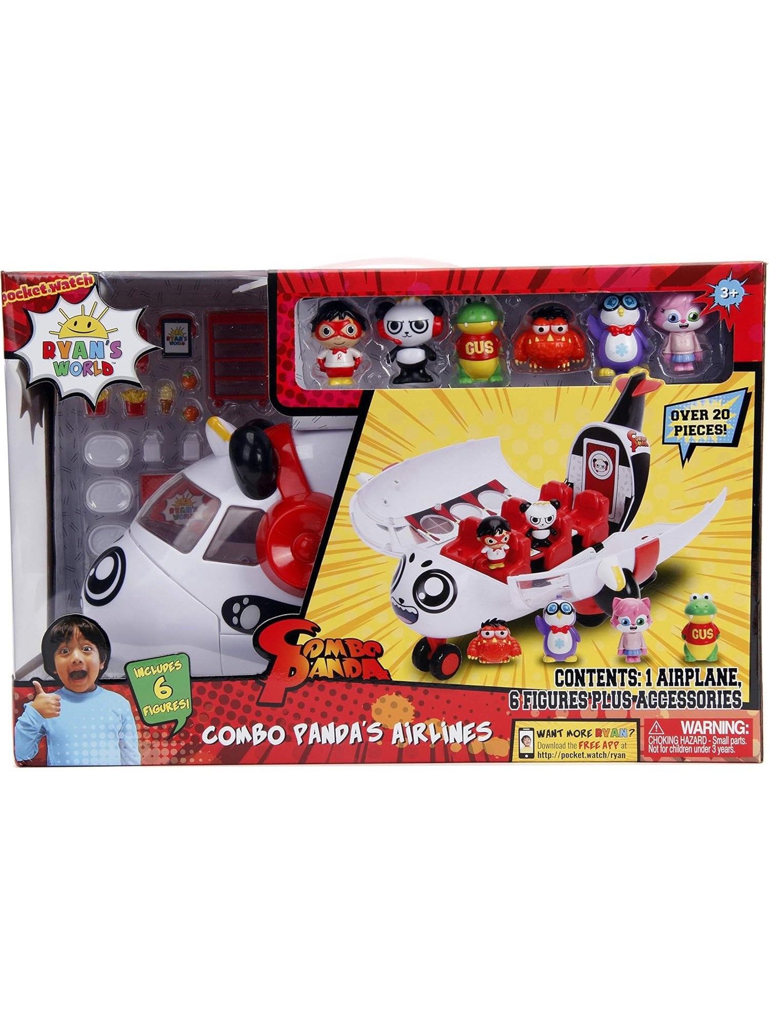 Ryan's World Combo Panda Airplane Set