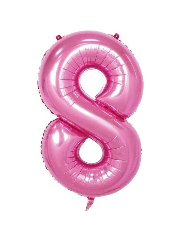 32 Inch Pink Number Foil Balloons