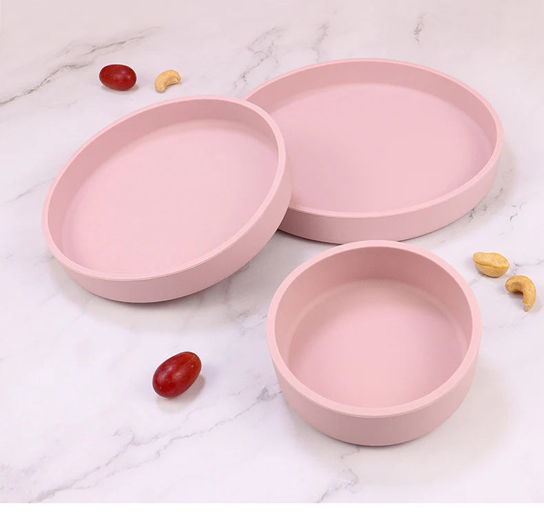 Silicone Plate & Bowl Set (2 colors available)