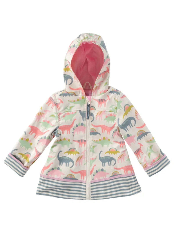 Girls Stephen Joseph Raincoats - Pink Dino (4 Sizes Available)