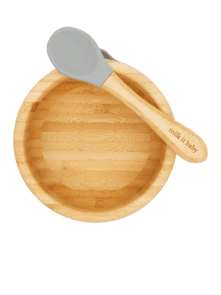 Bamboo Suction Baby Bowl and Spoon
