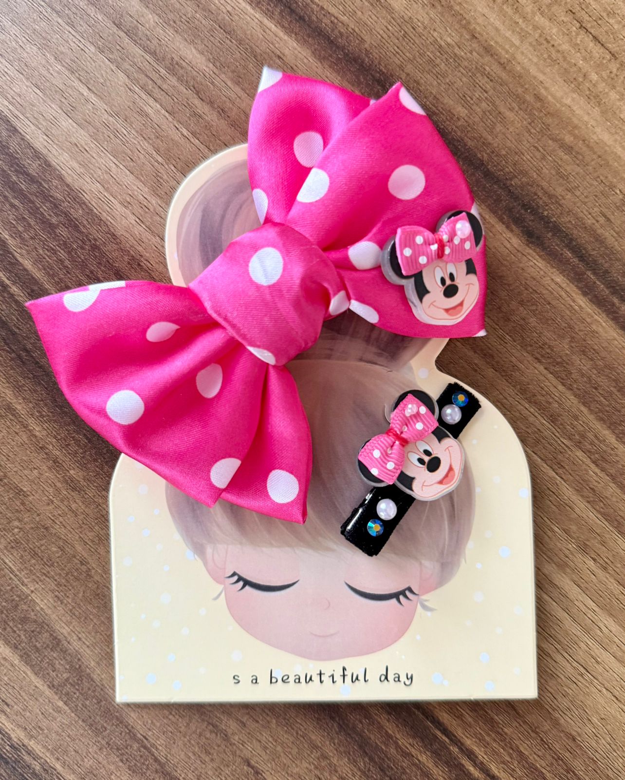 Bantyk Minnie Polka-Dot Bow Hair Clips