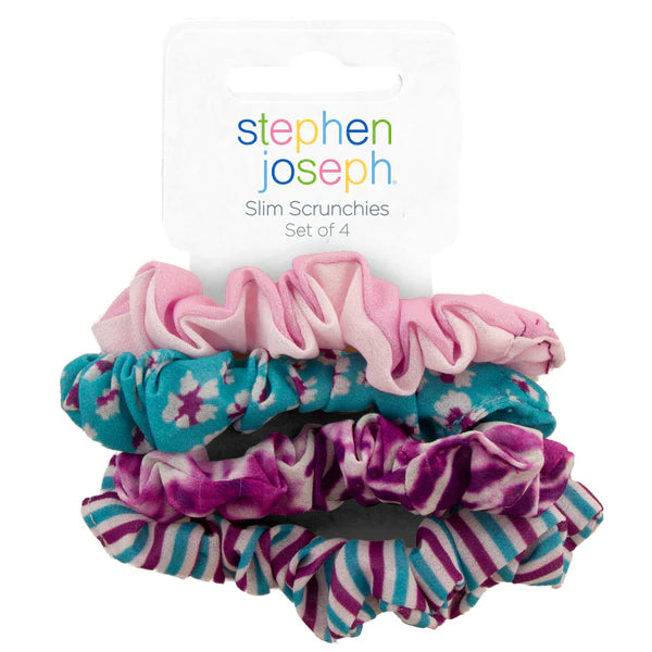 Stephen Joseph Scrunchies - Black & Gray Floral