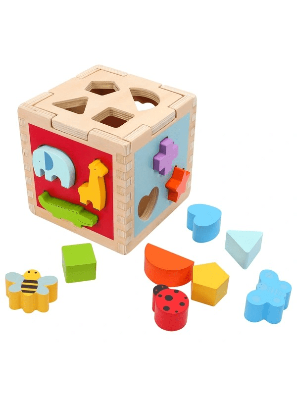 Squirrel Play Wooden Shape Sorting Cube