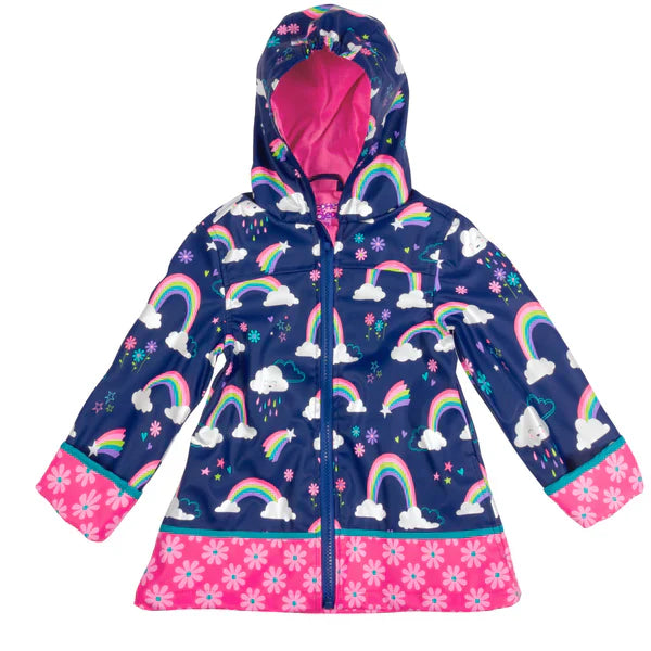 Girls Stephen Joseph Raincoats - Rainbow (3 Sizes Available)