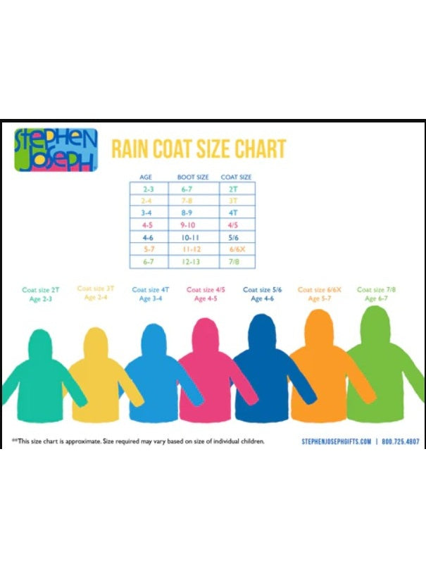 Boys Stephen Joseph Raincoats - Green Dino (4 Sizes Available)
