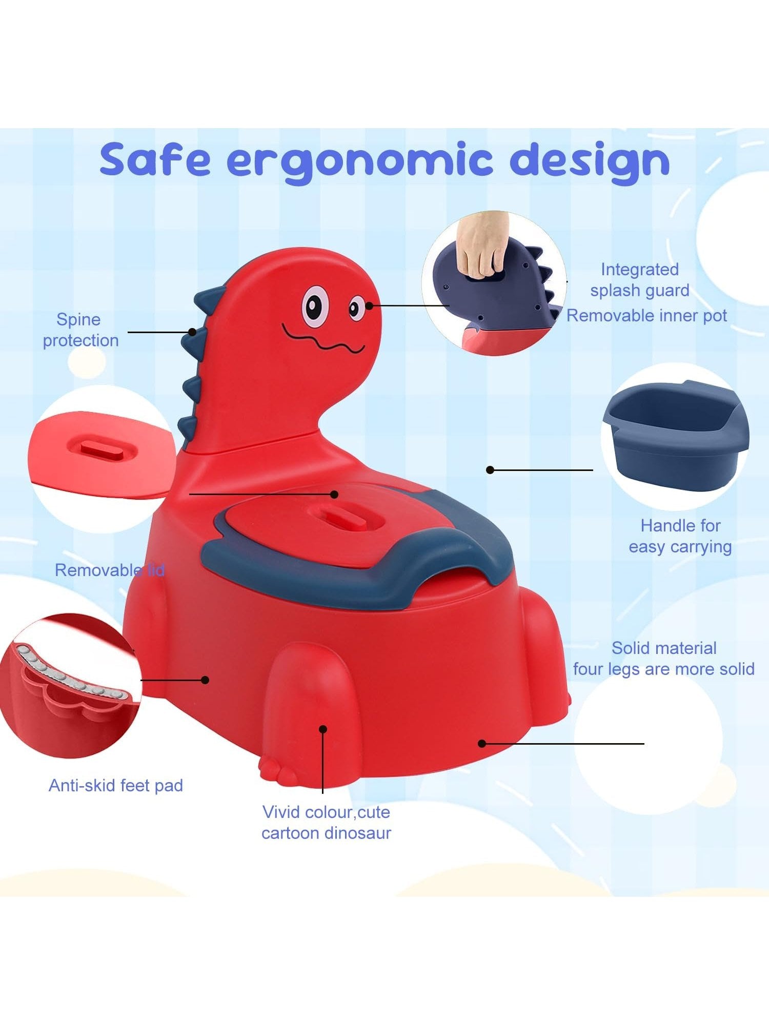 Dinosaur Baby Training Potty (3 colors available)