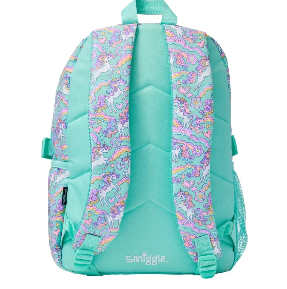 Smiggle Light Green Unicorn Backpack 16 Inches