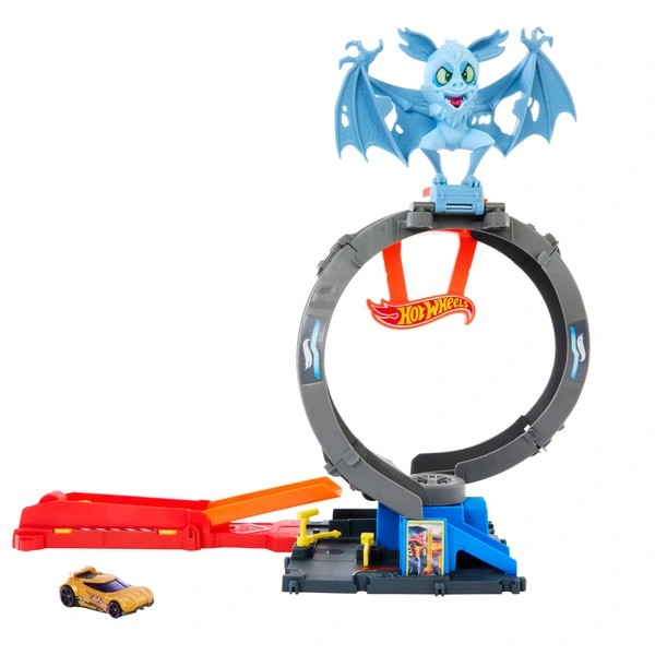 Hot Wheels City Let's Race Bat Loop Attack Playset