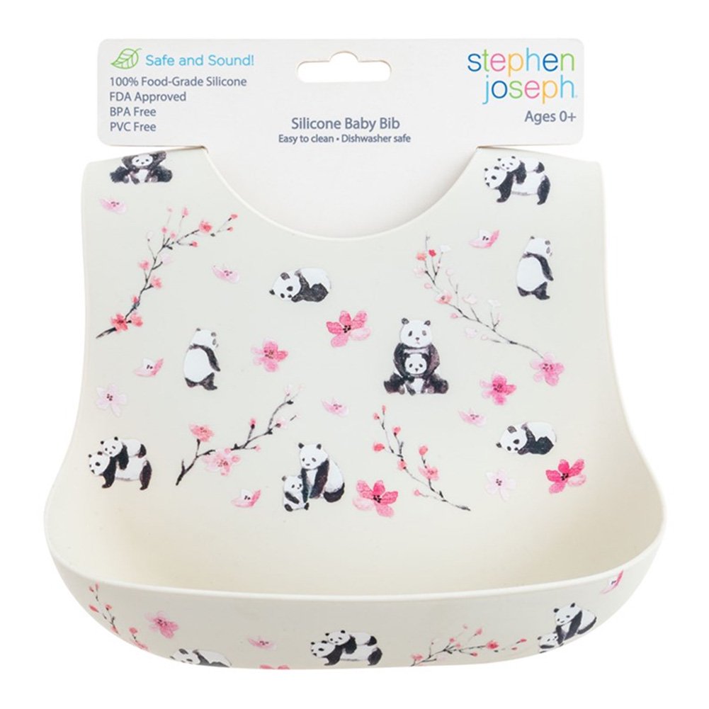 Stephen Joseph All Over Print Silicone Bib (Available in 6 different designs)