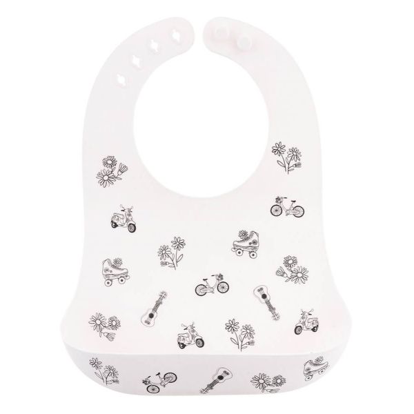 Stephen Joseph All Over Print Silicone Bib (Available in 6 different designs)
