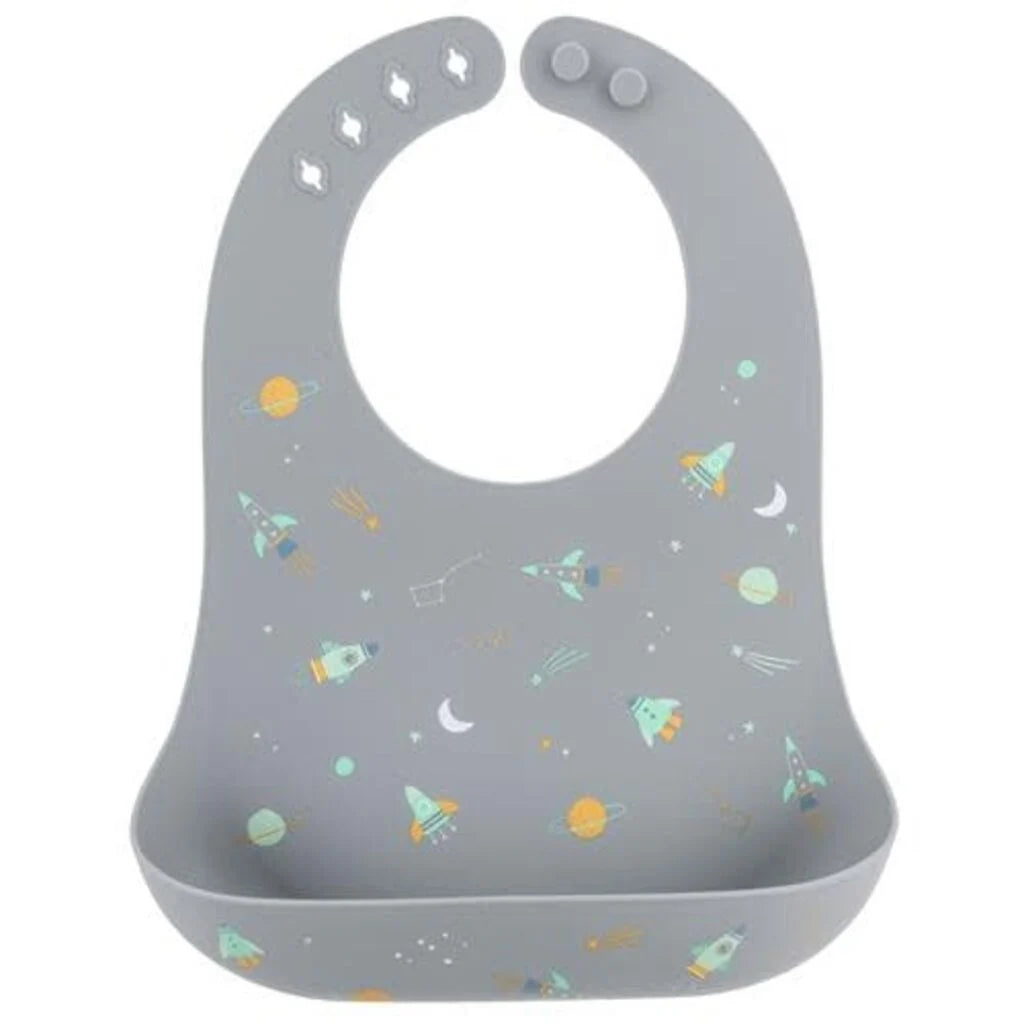 Stephen Joseph All Over Print Silicone Bib (Available in 6 different designs)