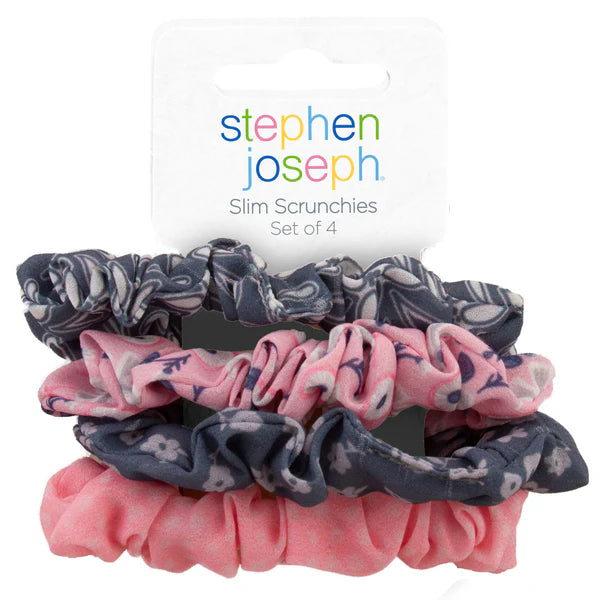 Stephen Joseph Scrunchies - Black & Gray Floral