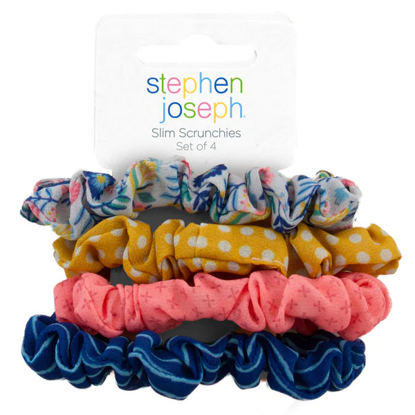 Stephen Joseph Scrunchies - Black & Gray Floral