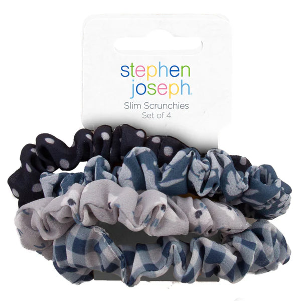 Stephen Joseph Scrunchies - Black & Gray Floral