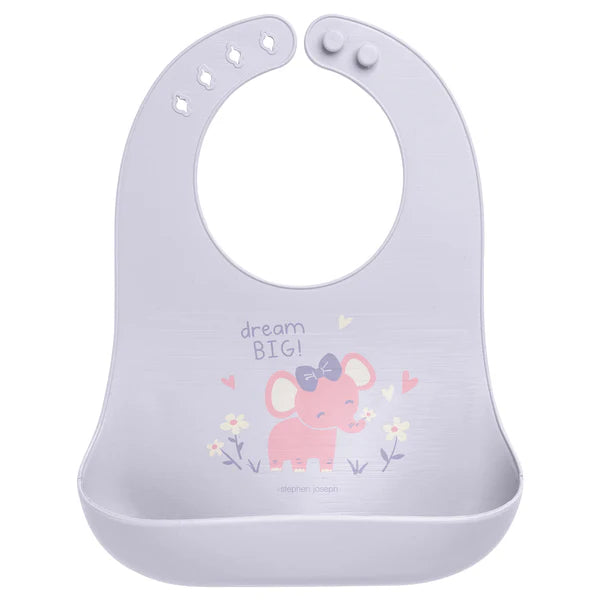 Stephen Joseph Silicone Bibs (Available in 6 different designs)