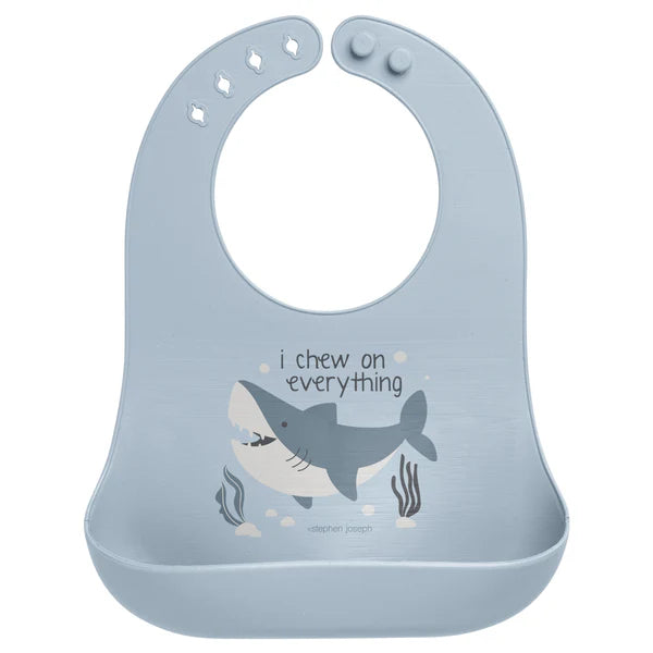 Stephen Joseph Silicone Bibs (Available in 6 different designs)