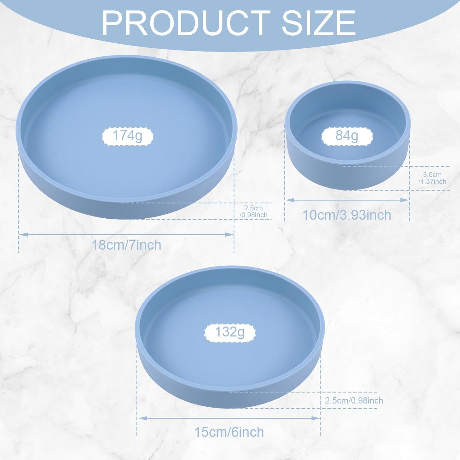 Silicone Plate & Bowl Set (2 colors available)