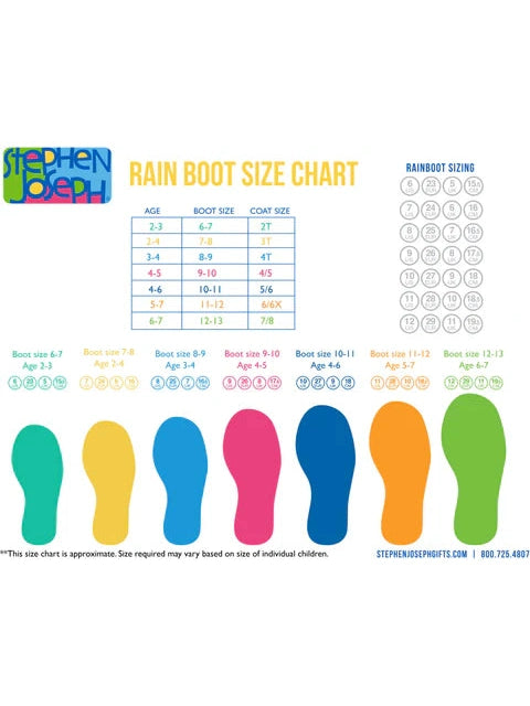 Stephen Joseph Rainbow Rain Boot (2 sizes available)