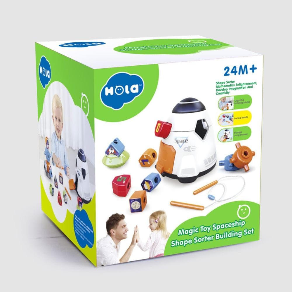 Hola Magic Toy Spaceship Shape Sorter Building Set