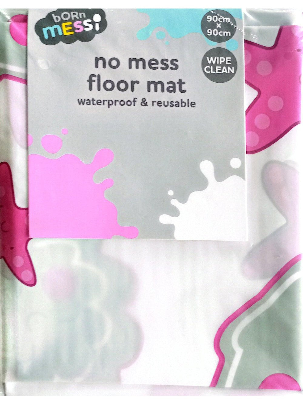 Born Messi No Mess Floor Mat Waterproof & Reusable - 90cm x 90cm