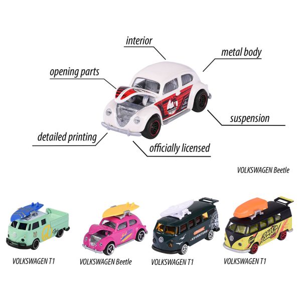 Majorette Volkswagen the Originals 5 Pieces Pack
