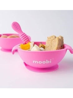 Moobi Silicone Suction Bowl - (Spoon and Cover not included) 3 colors available