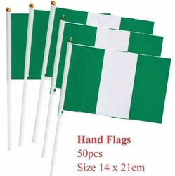 Hand Waving Nigeria Flag