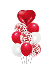 Red Balloons Globes De Latex 9pcs