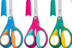 Livingo Kids Scissors Left Handed: 5 inch Round Tip Stainless Steel (3 pack)