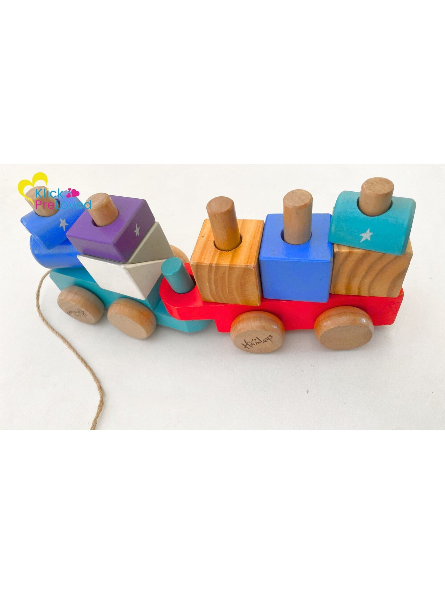 PreLoved Hamleys Wooden Train with Blocks (Gently Used)