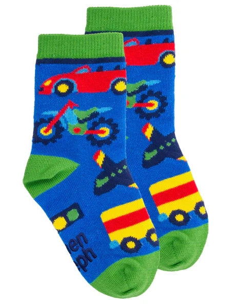 Stephen Joseph Non Slip Toddler Socks - Transport (3 sizes available)