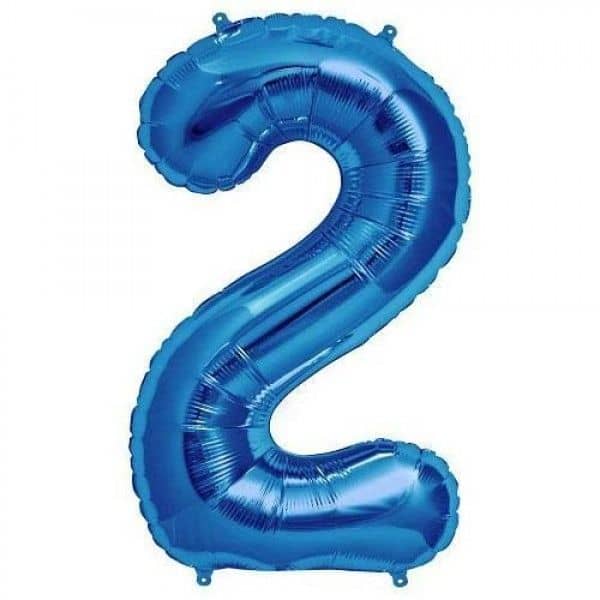 32 Inch Blue Number Foil Balloons
