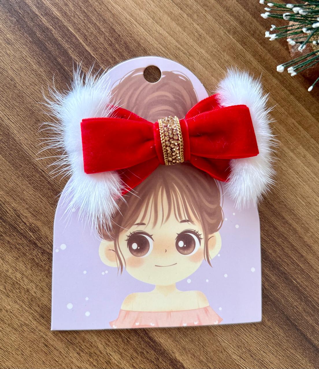 Bantyk Red Velvet Christmas Hairclip