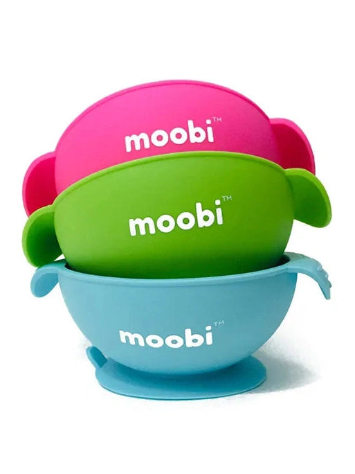 Moobi Silicone Suction Bowl - (Spoon and Cover not included) 3 colors available