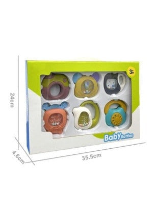 VIVAKIDS Baby Soft Toy 6Pcs Rattle Set