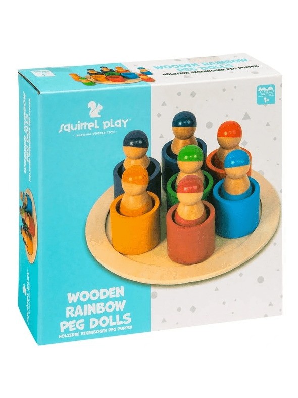 Squirrel Play Wooden Rainbow Peg Dolls