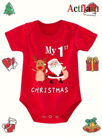 My First Christmas Baby Shortsleeve Romper