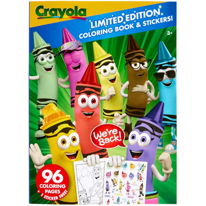 Crayola Limited Edition Coloring Book & Stickers, 96 Pages
