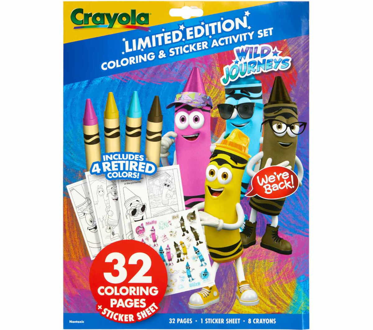 Crayola Limited Edition Color & Sticker Activity Set, Wild Journeys ...