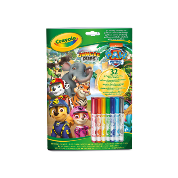 Crayola Colouring & Activity Pad with Markers - Paw Patrol