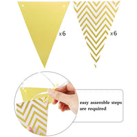 5m Pennant Stripe Hanging Flag Banner - 12 pcs