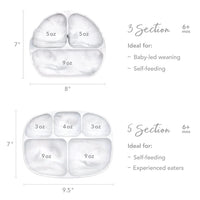 Bumkins Silicone Grip Dish with Lid - 5 Section (4 colors available)