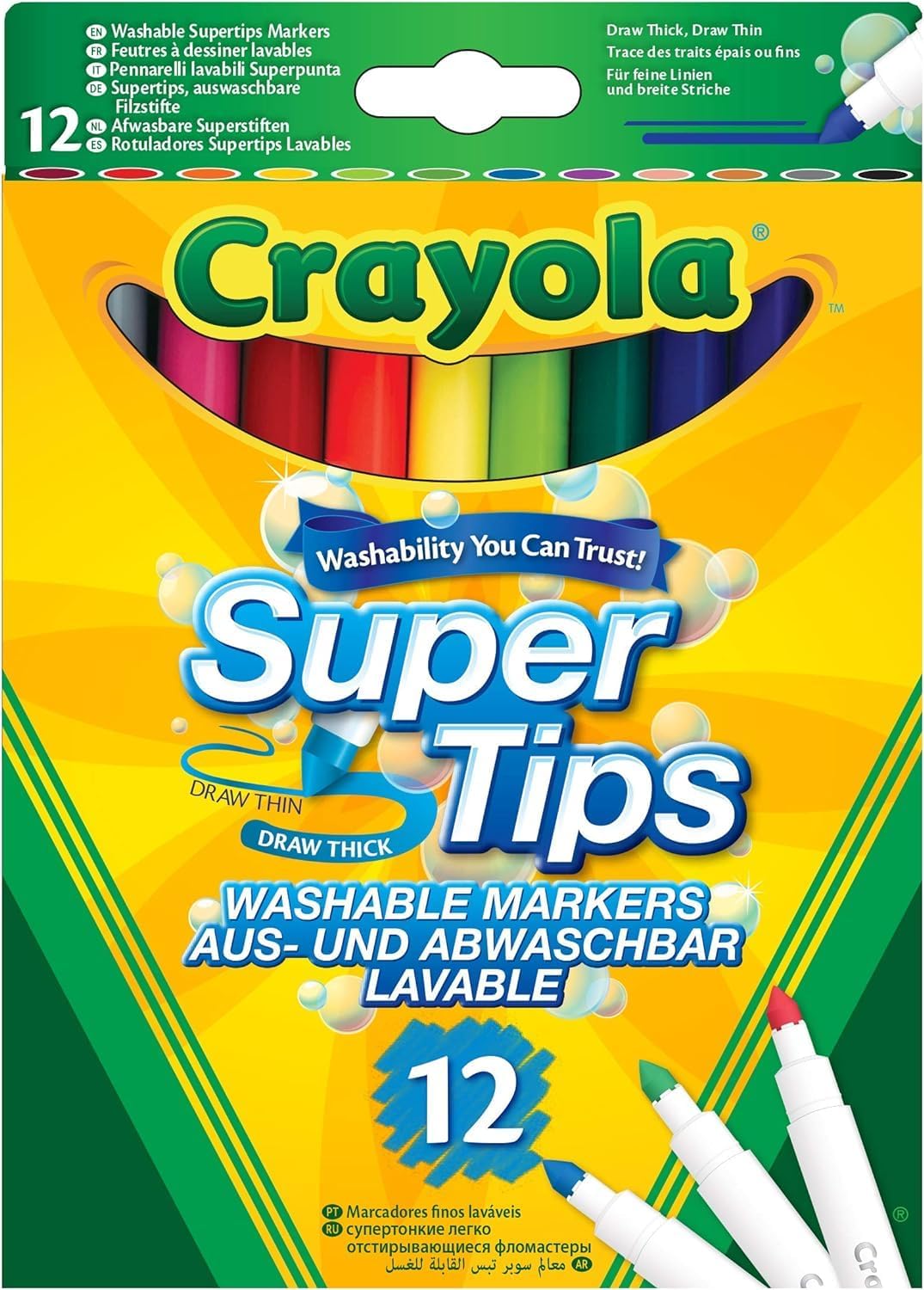 Crayola Supertips Washable Markers - 12 Count