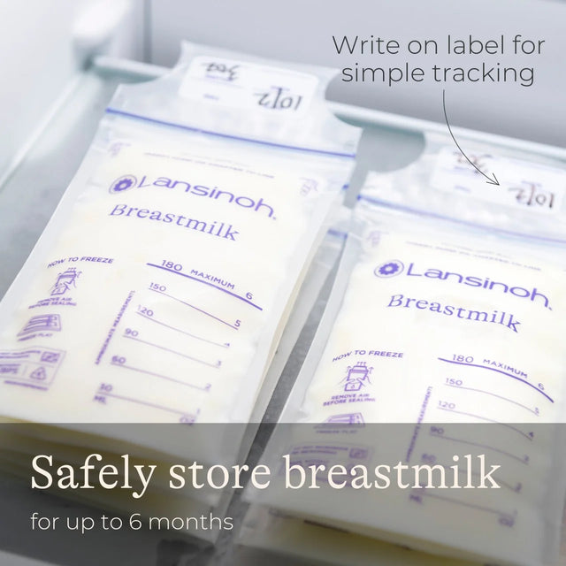 Lansinoh Breast Milk Storage Bags Breastmilk Pouches for Fridge - 50pcs